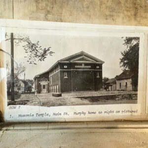 A historical photo of the building