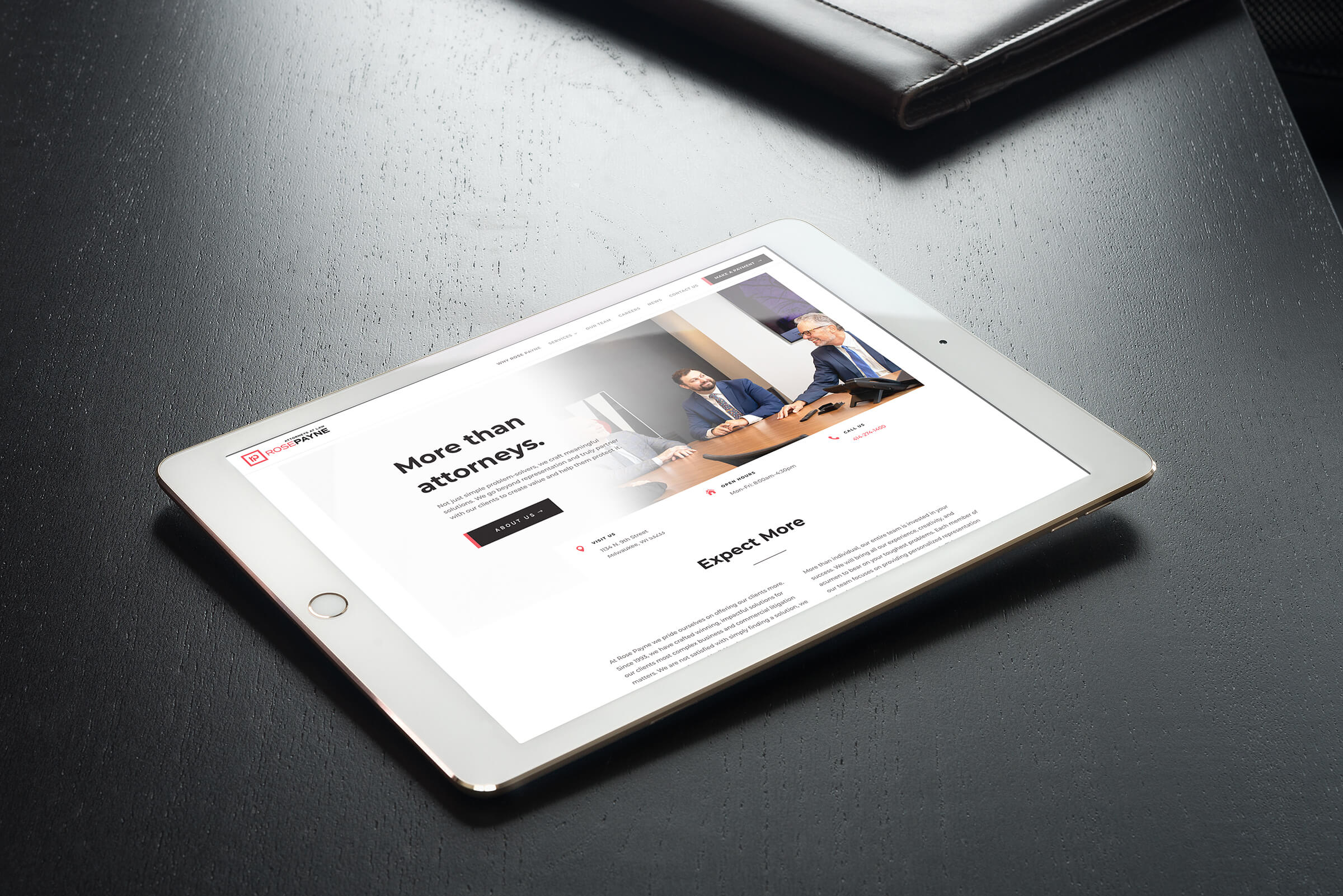 RosePayne Web Mockup