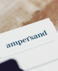 Paper featuring Ampersand agency logo